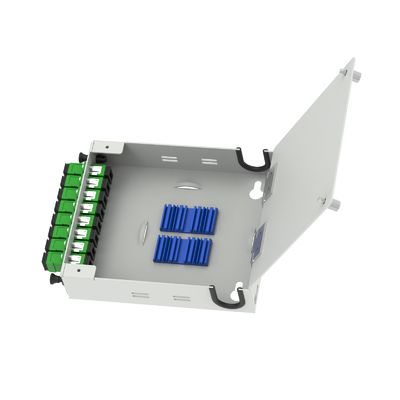 Cold Rolled Steel 8 Cores SC APC Type Fiber Optic FTTH Terminal Box for FTTX Services