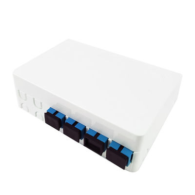 FTTH Network Indoor 4 Cores SC UPC Plastic Fiber Optic Faceplate Socket Panel in Gray