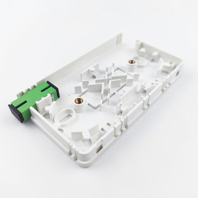 2 Cores SC APC Plastic Fiber Optic Faceplate Socket Panel for Indoor Network FTTH Cables