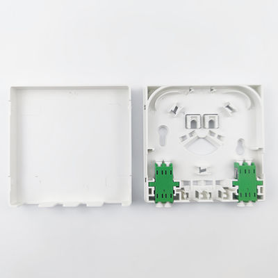 2 Cores LC APC Plastic Faceplate Fiber Optic Socket Panel for Indoor in FTTH Network