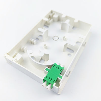 2 Cores LC APC Plastic Fiber Optic Faceplate Socket Panel for FTTH White Time 5 Years