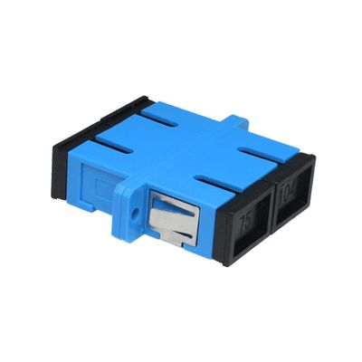 Earless Dustproof Quad SC Fiber Optic Adapter with APC UPC PC PBT Material 1 Port/2 Ports