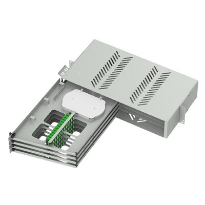 19 Inch Data Center Fiber Optic Patch Panel Sub ODF with LC APC Swing Type and 5