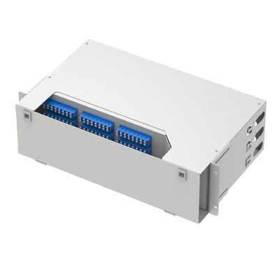 Sub Optic Distribution Frame for 96 Cores Fiber Optic Equipment Gray/Black LC UPC Type