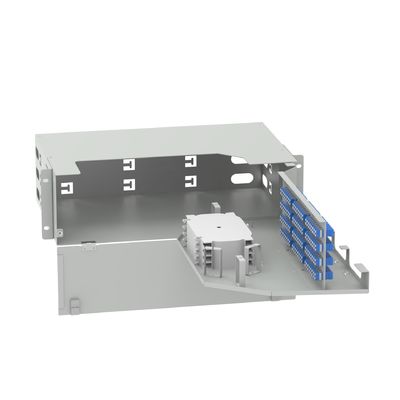 Sub Optic Distribution Frame for 96 Cores Fiber Optic Equipment Gray/Black LC UPC Type