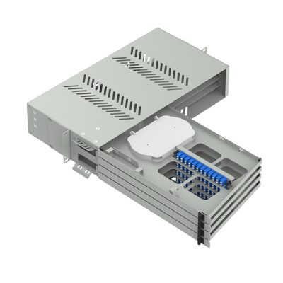 19 Inch LC UPC Swing Type Fiber Optic Patch Panel Sub ODF Data Center FTTX Simplified