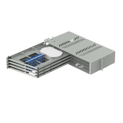 19 Inch LC UPC Swing Type Fiber Optic Patch Panel Sub ODF Data Center FTTX Simplified