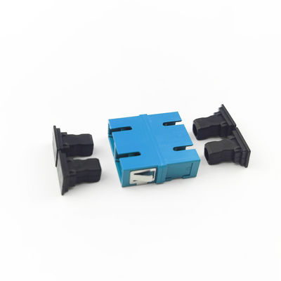 Duplex SC/UPC Optic Fiber Adapter for FTTH Dustproof Earless 2 Port Adapter