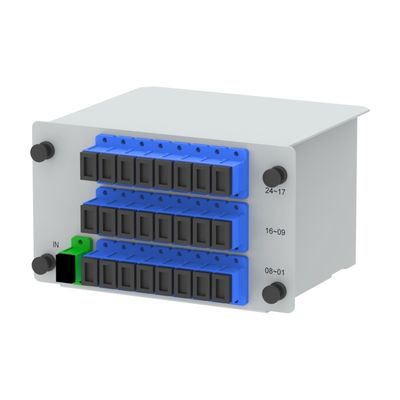 FTTX Optic Fiber PLC Splitter Insertion Type 1x2 1x4 1x8 1x16 1x32 1x64 with SC/UPC 5