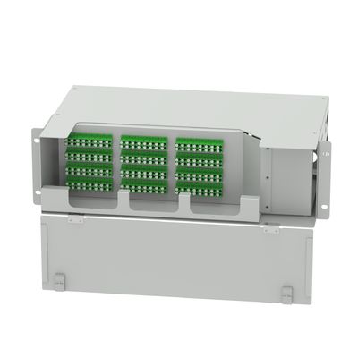 96 Cores LC APC Type 19 Inch Swing Patch Panel ODN Network Gray Fiber Optic Equipment