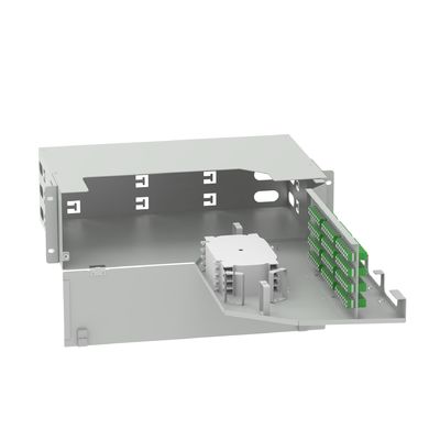 96 Cores LC APC Type 19 Inch Swing Patch Panel ODN Network Gray Fiber Optic Equipment