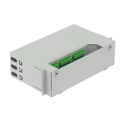 96 Cores LC APC Type 19 Inch Swing Patch Panel ODN Network Gray Fiber Optic Equipment
