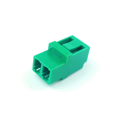 Green Earless Duplex B LC APC Optic Fiber Adapter For FTTH Applications