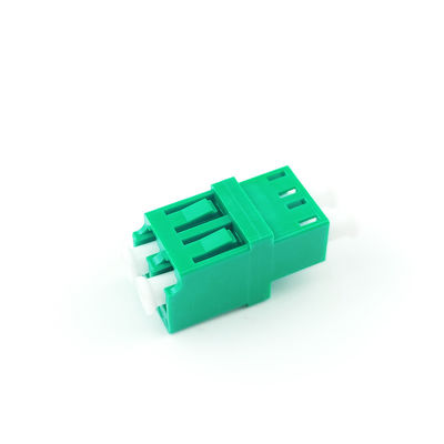 Green Earless Duplex B LC APC Optic Fiber Adapter For FTTH Applications