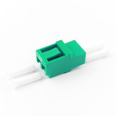 Green Earless Duplex B LC APC Optic Fiber Adapter For FTTH Applications