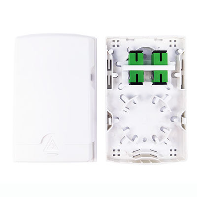 Plastic Fiber Optic Faceplate Socket Panel for FTTH and Installation in White 2 Cores