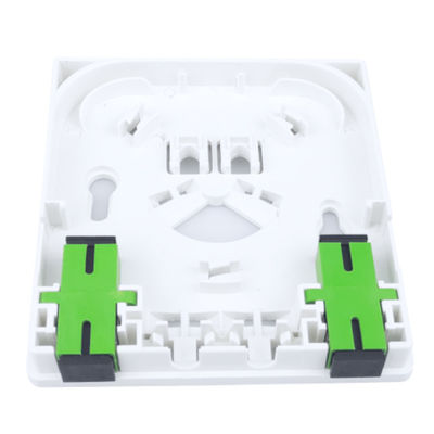 SC Connector Type 2 Cores Plastic Fiber Optic Faceplate Socket Panel for FTTH Indoor