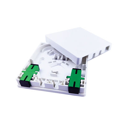 SC Connector Type 2 Cores Plastic Fiber Optic Faceplate Socket Panel for FTTH Indoor