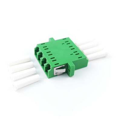 LC/APC Optic Fiber Adapter Eared Square Transformation in Green Color