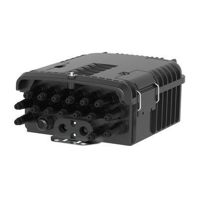 Outdoor FTTH Fiber Optic Splitter Box for 48 Splicing Capacity and 3 Main Cable Ports