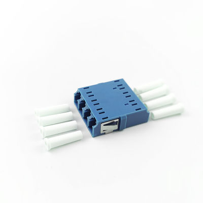 Space-Saving FTTH Solutions Standard Flange Earless Square LC UPC Optic Fiber Adapter