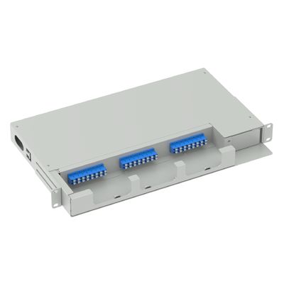 24 Cores Fiber Optic Equipment 19 Inch Swing Patch Panel LC UPC Type for FTTX ODN