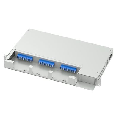 24 Cores Fiber Optic Equipment 19 Inch Swing Patch Panel LC UPC Type for FTTX ODN