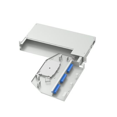 24 Cores Fiber Optic Equipment 19 Inch Swing Patch Panel LC UPC Type for FTTX ODN