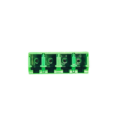 4 Ports Green LC APC Optic Fiber Adapter Earless Square Coupler for FTTH Performance