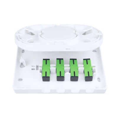 SC Connector 4 Cores Plastic Fiber Optic Faceplate Socket Panel for FTTH Networks 5