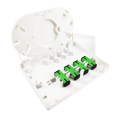 SC Connector 4 Cores Plastic Fiber Optic Faceplate Socket Panel for FTTH Networks 5