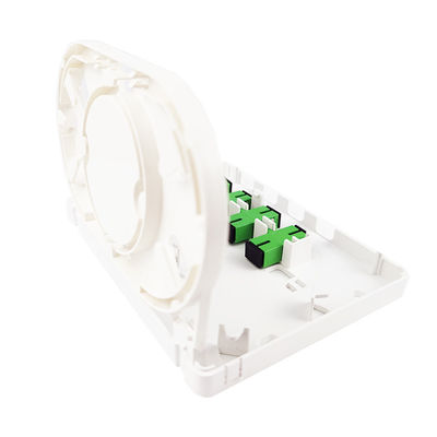 SC Connector 4 Cores Plastic Fiber Optic Faceplate Socket Panel for FTTH Networks 5