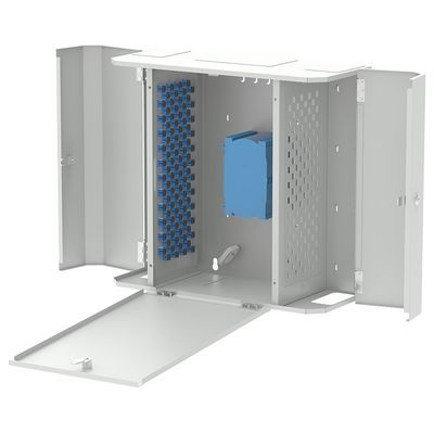 SC FC LC Connectors 96 Ports FTTH Fiber Optic Distribution Box for FTTX Metal Termination