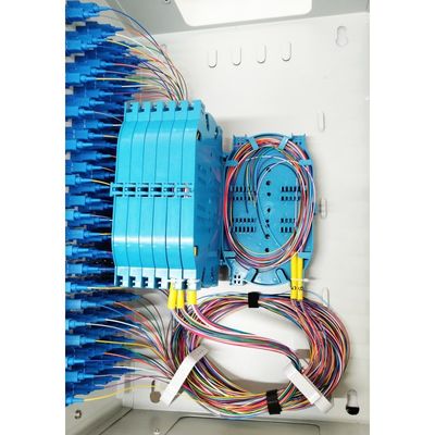 SC FC LC Connectors 96 Ports FTTH Fiber Optic Distribution Box for FTTX Metal Termination