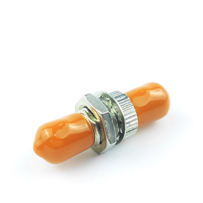 ST APC Simplex Circular Optic Fiber Coupler for FTTH Zinc Alloy Plastic Material