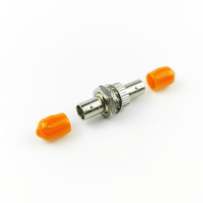 ST APC Simplex Circular Optic Fiber Coupler for FTTH Zinc Alloy Plastic Material