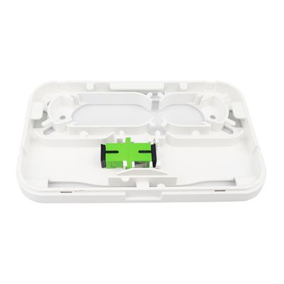 FTTH Network Indoor White 1 Core Plastic Fiber Optic Faceplate Socket Panel SC Connector Type 5