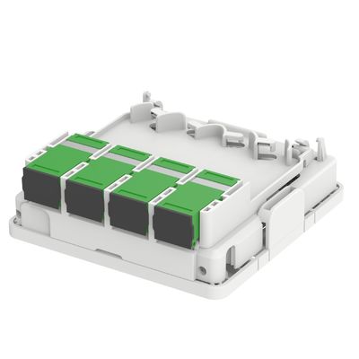 Indoor FTTX 4 Cores Plastic Fiber Optic Faceplate Socket Panel with SC Connector Type