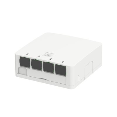 Indoor FTTX 4 Cores Plastic Fiber Optic Faceplate Socket Panel with SC Connector Type