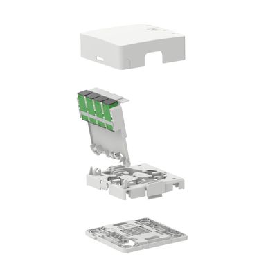 Indoor FTTX 4 Cores Plastic Fiber Optic Faceplate Socket Panel with SC Connector Type