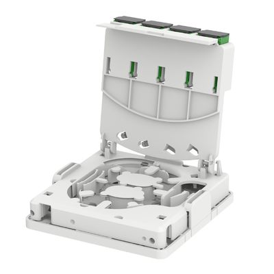 Indoor FTTX 4 Cores Plastic Fiber Optic Faceplate Socket Panel with SC Connector Type
