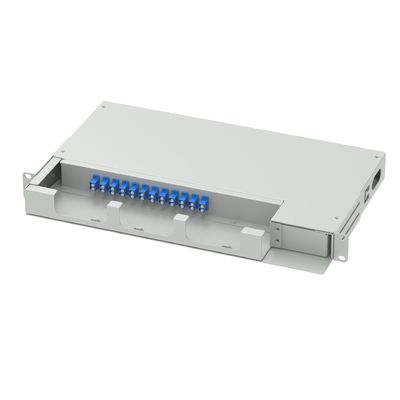 ODN Network 12 Cores Optical Distribution Frame LC UPC Type 19 Inch Swing Patch Panel