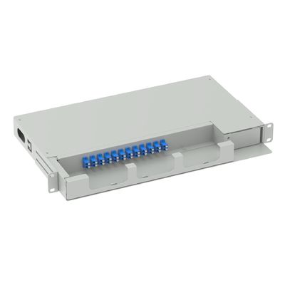 ODN Network 12 Cores Optical Distribution Frame LC UPC Type 19 Inch Swing Patch Panel