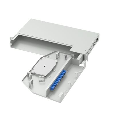 ODN Network 12 Cores Optical Distribution Frame LC UPC Type 19 Inch Swing Patch Panel