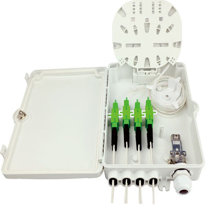 Wall Pole Mount Fiber Optic Distribution Box for Network FTTH IP65 Outdoor 8 Cores