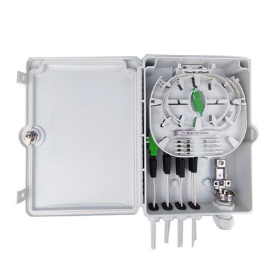 Wall Pole Mount Fiber Optic Distribution Box for Network FTTH IP65 Outdoor 8 Cores