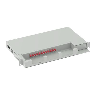 12 Cores Optical Distribution Frame UPC Type Swing Patch Panel 19 Inch for FTTX 5