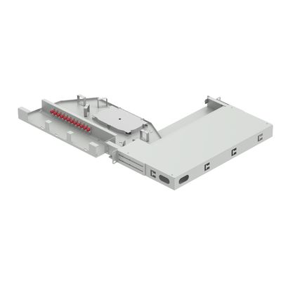 12 Cores Optical Distribution Frame UPC Type Swing Patch Panel 19 Inch for FTTX 5