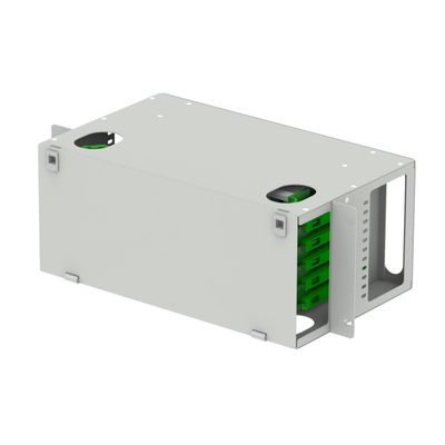 12-144 Cores Capacity 19-Inch Patch Panel Made of Cold Rolled Steel for Fiber Optic Equipment