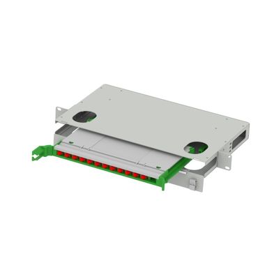 12-144 Cores Capacity 19-Inch Patch Panel Made of Cold Rolled Steel for Fiber Optic Equipment